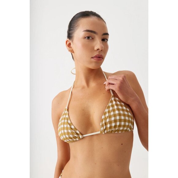 TEA YOU Demi Bikini Top in Golden Oar - Picture 2 of 5